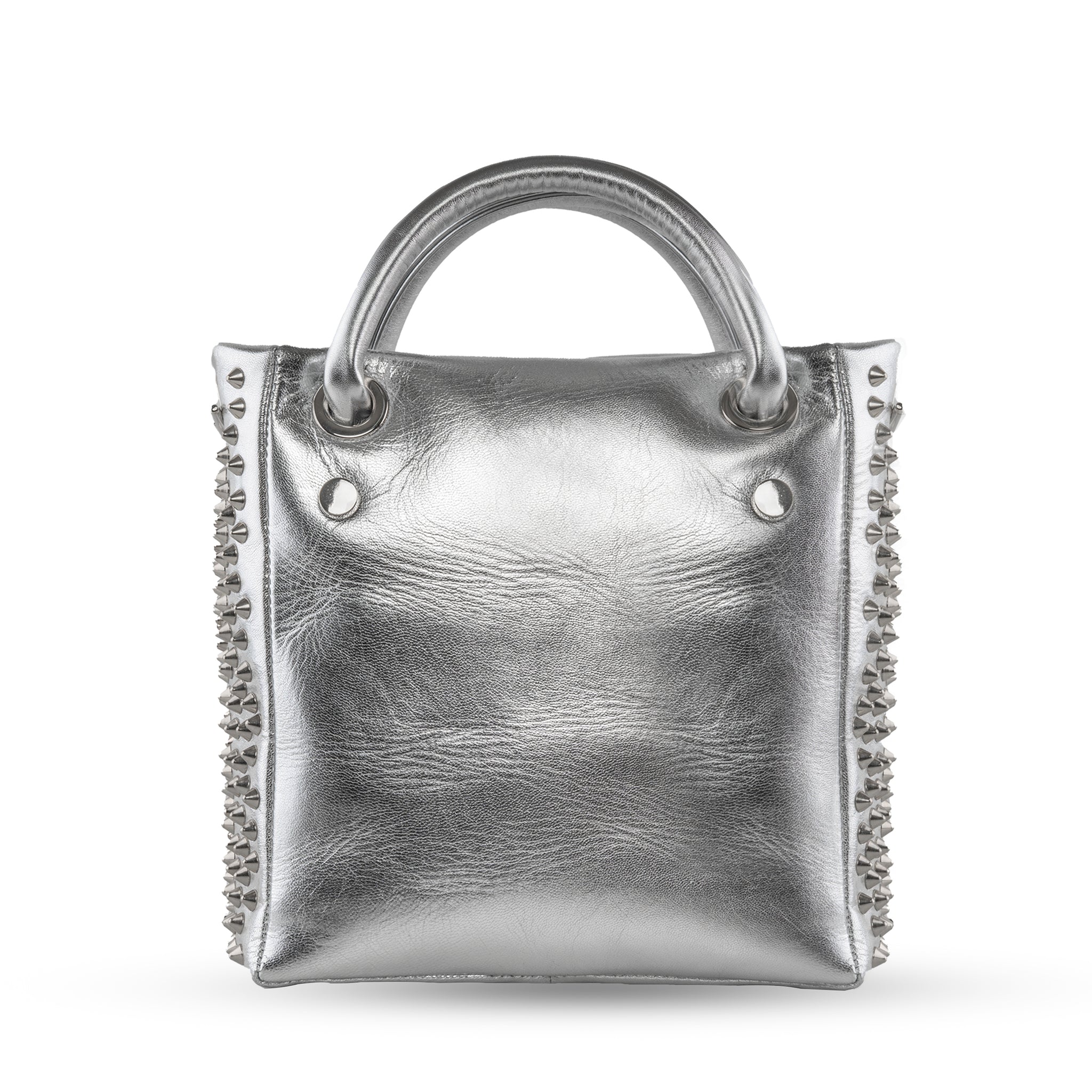 MINI BAG SILVER STUDS L.