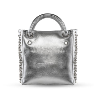 MINI BAG SILVER STUDS L.