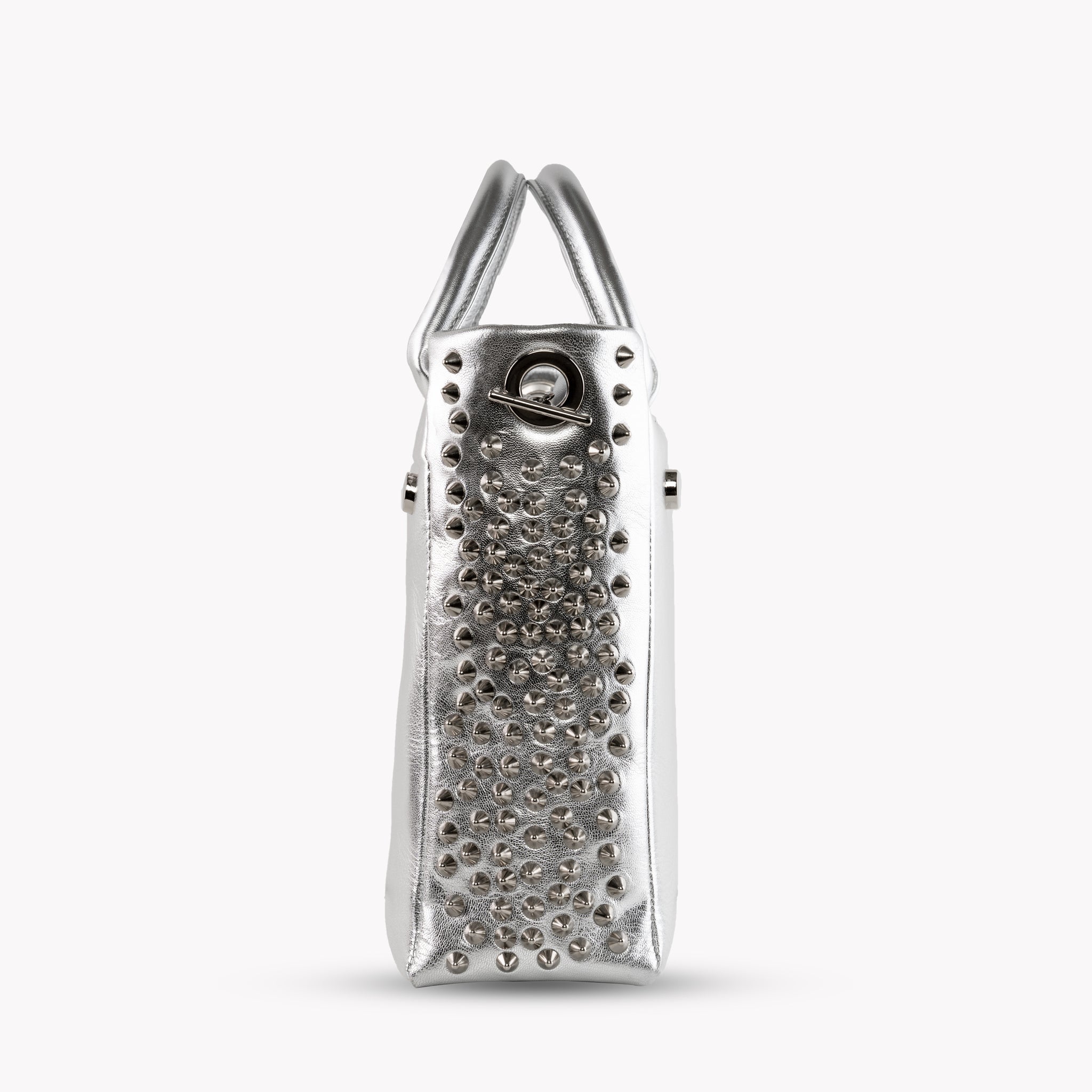 MINI BAG SILVER STUDS L.