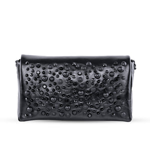 BAG BLACK GLOSS STUDS