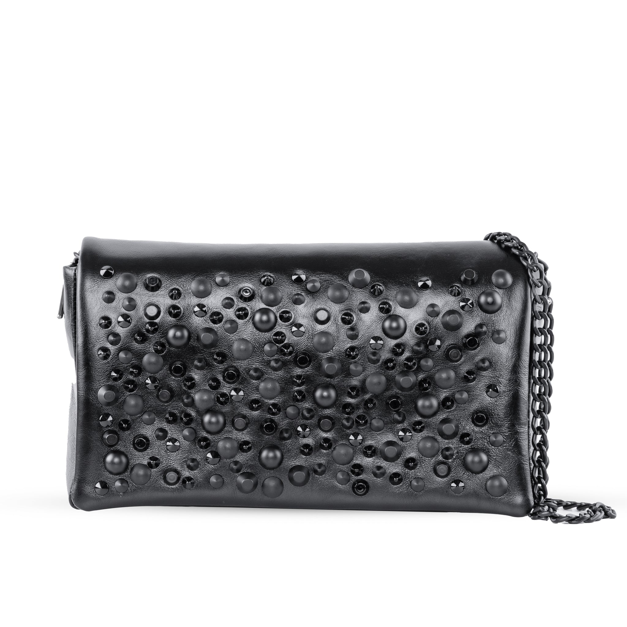 BAG BLACK GLOSS STUDS