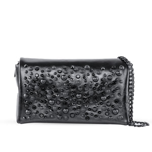 BAG BLACK GLOSS STUDS