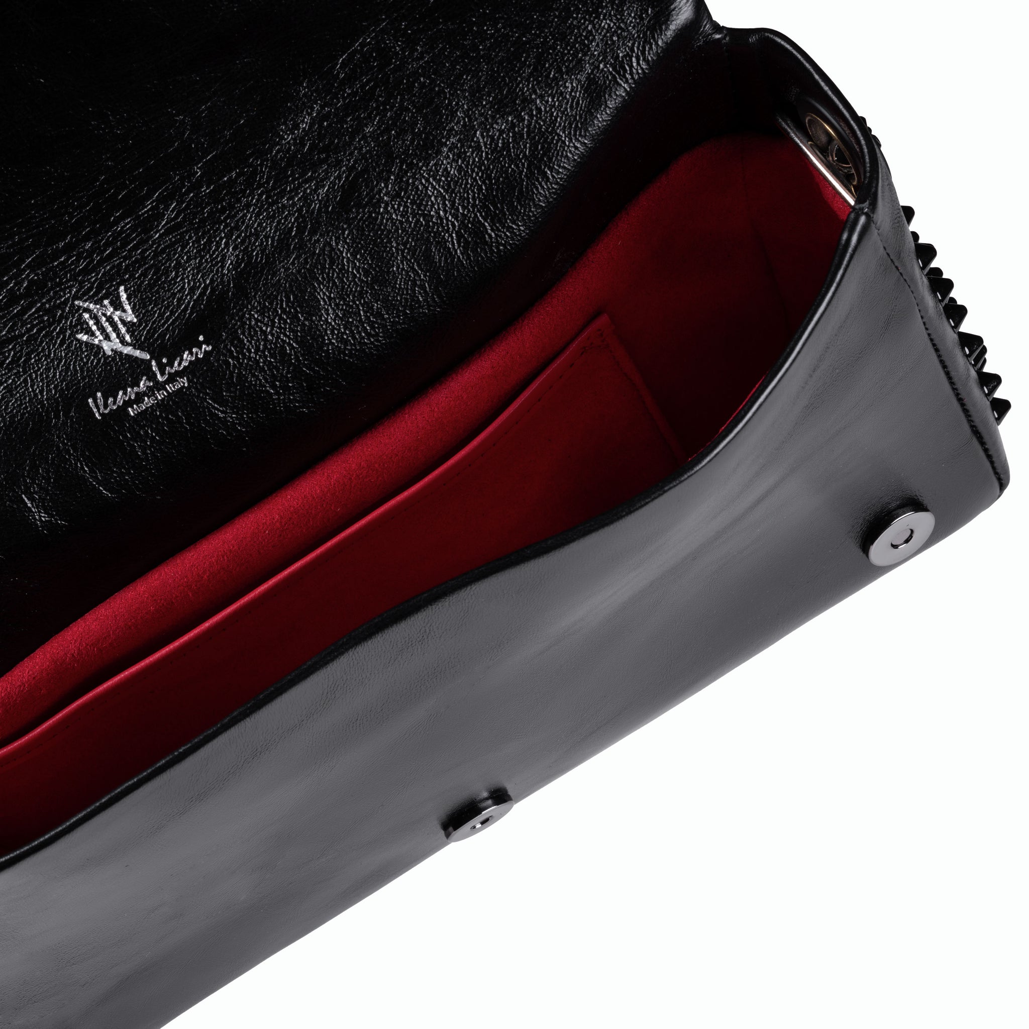 BAG TOTAL BLACK GLOSS STUDS 2