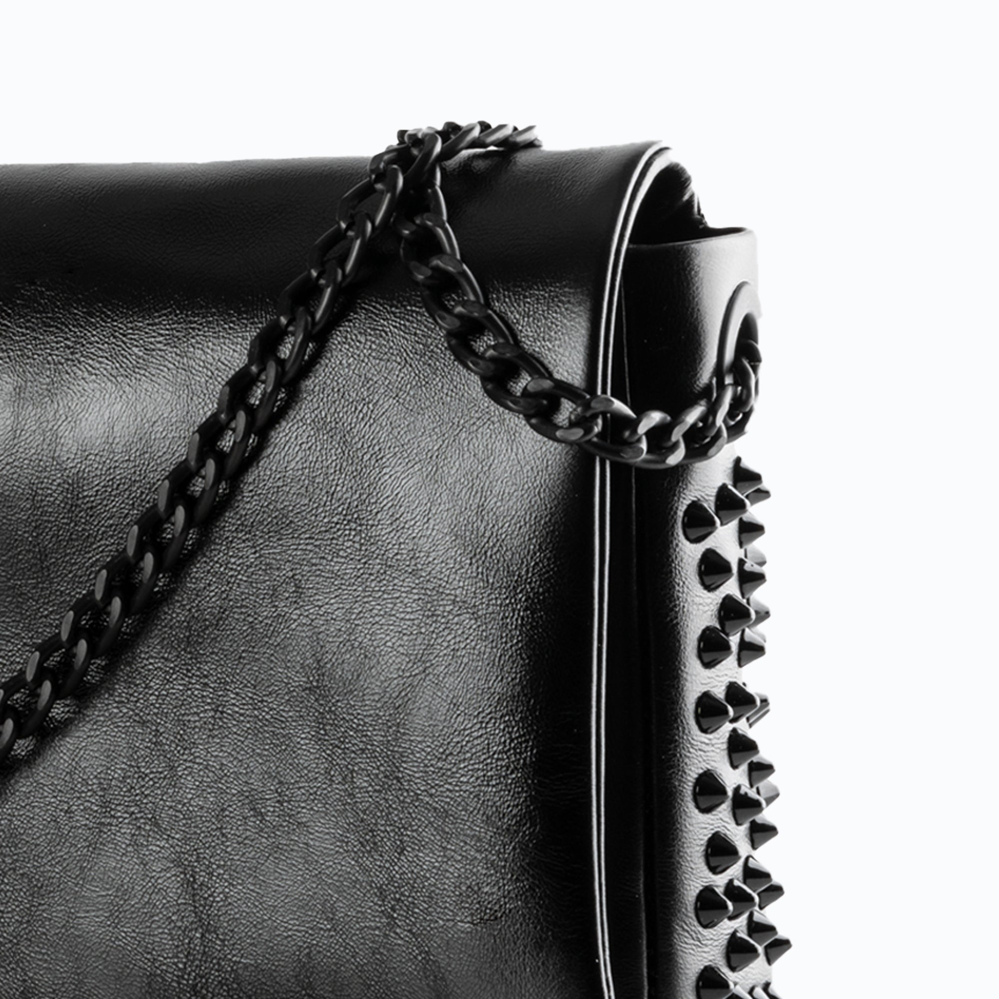BAG BLACK GLOSS STUDS L.1