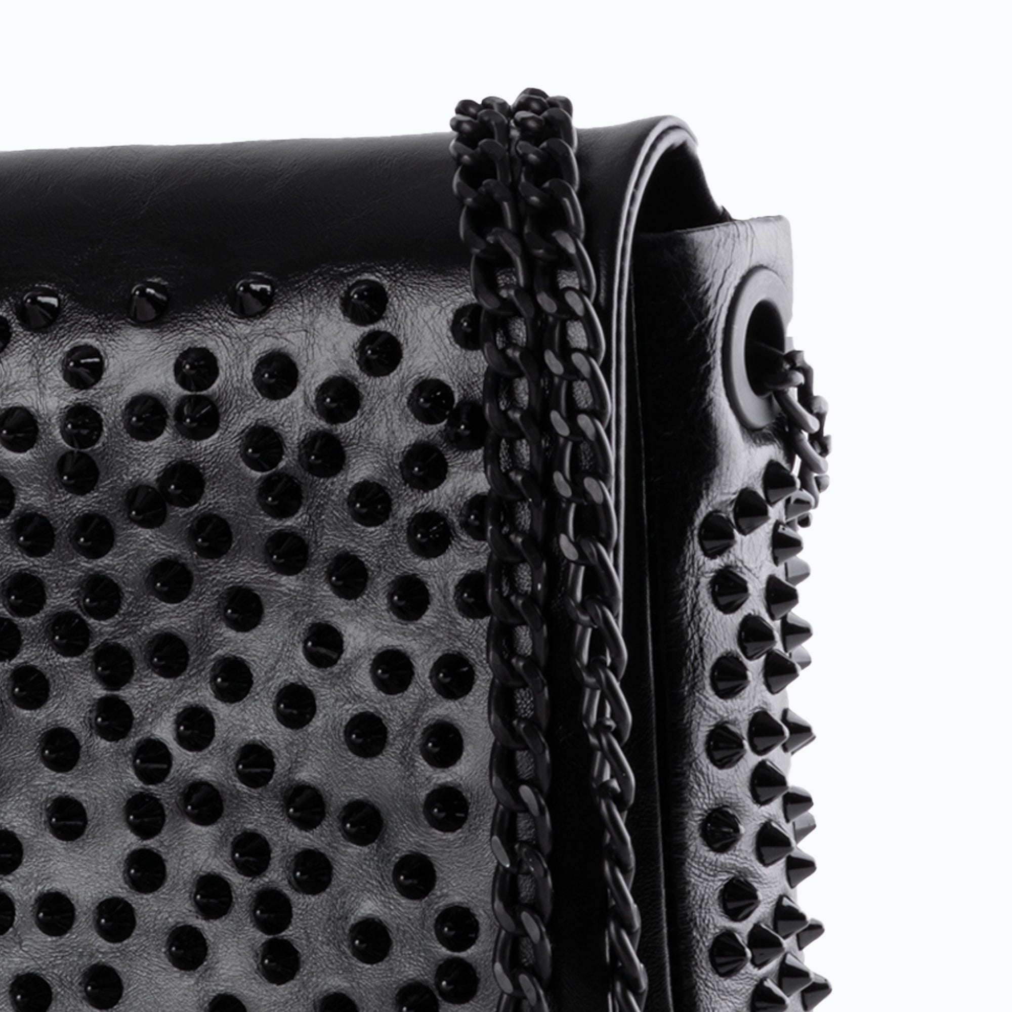 BAG TOTAL BLACK GLOSS STUDS 1